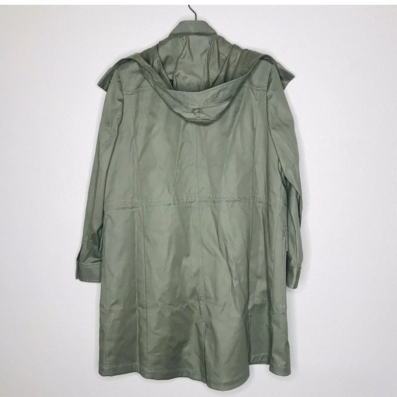 Ann Taylor Anorak Olive Green Hooded Coat Jacket - Picture 7 of 7